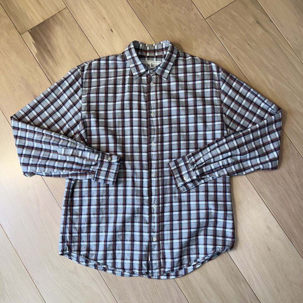 Frank & Eileen Paul Button Up Plaid Shirt Plaid Long Seelve Men’s Medium